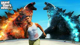 Godzilla Attack In Gta 5 😱 | Franklin Godzilla Survival | Gta 5 Tamil | Gta 5 Granny Mod