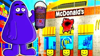 GRIMACE SHAKE 👾en ROBLOX  | La bebida del Mal😈👹 | | A LAS 3 AM