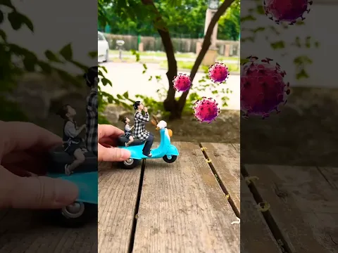 A story of a tulip virus 🤣~  mini wood toy- woodworking art skill/wood hand #shorts #funnycomedy