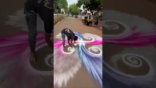 unique Rangoli designs / Hath se Rangoli / Running rangoli designs/ Rangoli / Diwali Rangoli /Pratik