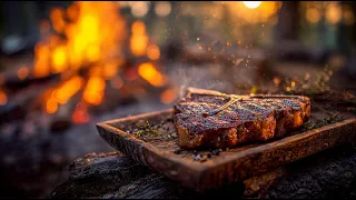 PERFECT T-BONE STEAK Over Fire! 🥩🔥 Garlic Butter Heaven