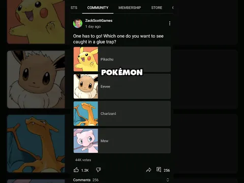Pikachu, Eevee, Charizard, or Mew?