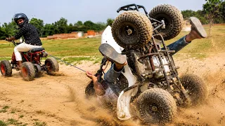 ATV bike power (itna khatarnak accident इतना खतरनाक एक्सीडेंट ATV bike stunt