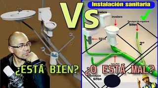 Instalación sanitaria de baño.  Errores y la forma correcta