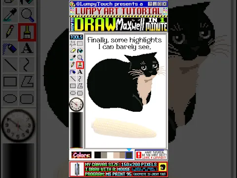Draw Maxwell the Cat! 1 MINUTE Art Tutorial!