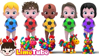 Pop the Magic Balloon! Surprise Animal Inside! 🎉 | Learn Animal Words | LimeTube