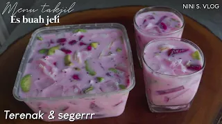 CARA MEMBUAT ES BUAH NUTRIJEL ALA NINI S. VLOG MENU TAKJIL SEGARR TERFAVORIT KELUARGA