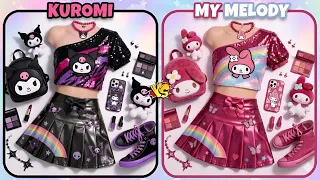 Kuromi 💜 Vs Mymelody 🩷 Lisa Or Lena Sanrio Edition ♥️ #tiktok #sanrio #pink #purple 
