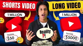 Shorts video Vs Long videos on YouTube Income Revealed ? 💰 #jagdishcomedian 