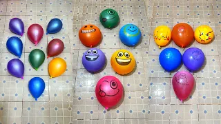ASMR Rainbow Water color Big Balloons Pop Reverse Satisfying