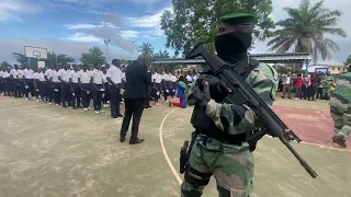 Charly Tchatch: Descente du drapeau 🇬🇦 à Port-Gentil en présence du Couple Présidentiel