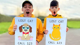 Jason y Alex perdieron a nuestro gato | Cuento infantil sobre mascotas