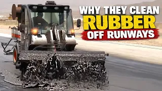 Why They Clean Rubber from Airport Runways