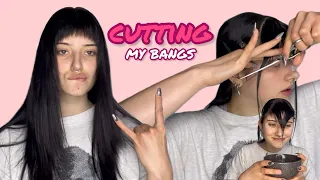 how i cut short shaggy bangs