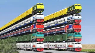 [Double] Kereta Api Berjalan Menumpuk