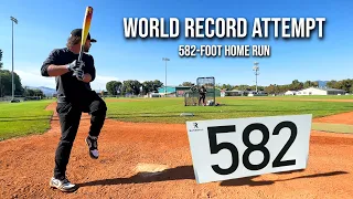 WORLD RECORD ATTEMPT for the FARTHEST BASEBALL EVER HIT | Baseball Bat Bros