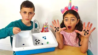 Heidi y Zidane aprenden a lavarse las manos y a estar limpios!