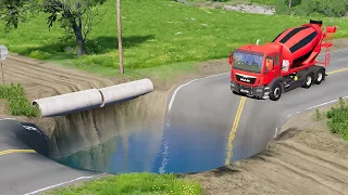 Cars vs Giant Pit #8 – BeamNG.Drive