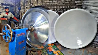 Amazing Process of Making Satellite Signal Receiver Dish Plate | Mass Production | Silver Dish