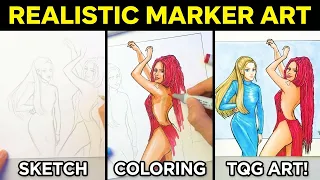 Fan Art SHAKIRA y KAROL G con Copic | ¿Logré Capturar su Energía?