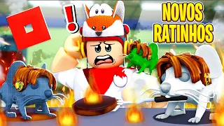 Usei os NOVOS RATINHOS pra IRRITAR o DUDU na Hamburgueria do Roblox🤭 Cook Burguers