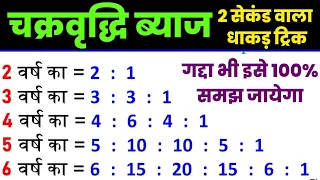 चक्रवृद्धि ब्याज (CI का सबसे धाकड़ ट्रिक) !! 5 मिनट वाला 5 सेकंड में बनाने वाला TRICK सीखे