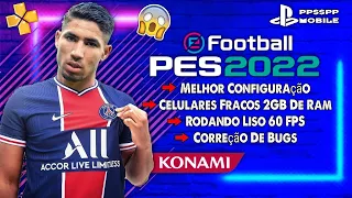 COMO Configurar PPSSPP Pra Rodar PES 2022 Liso & Sem Lags Em Celulares Fracos 😎
