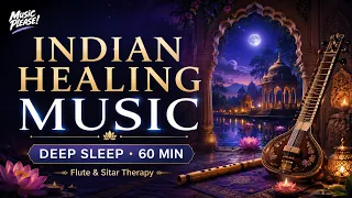 Indian Healing Music for Deep Sleep | Relaxing Flute & Sitar Therapy 60 Minutes