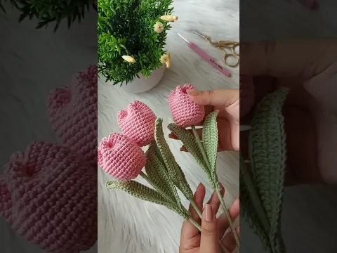 ✅️Aprende como Tejer estas hermosas flores Tulipanes a crochet 🌷⁉️ aquí en mi canal Fani_Crochet ✨️