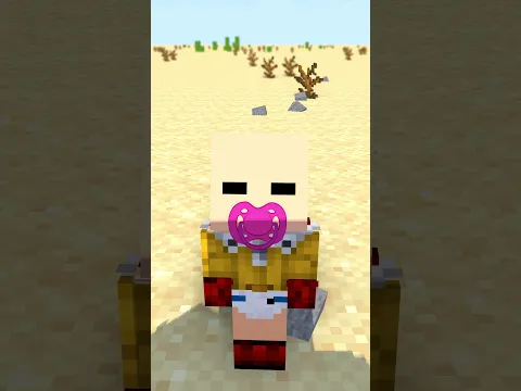 Help Herobrine to Sculpt Cute Baby Boy Challenge (Bones - Imagine Dragons) #minecraftshorts #fypシ