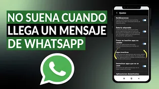 ¿Por qué no suena cuando llegan los mensajes de WHATSAPP en mi celular Android o iPhone?