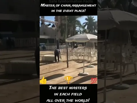 Master🏆 of chair arrangement in the event place!👍 The best master of each field in the world!💯 #best