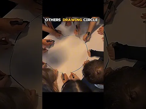 Others Try Drawing a Circle… Last One Is Pure Talent 🎯 #shorts #circle