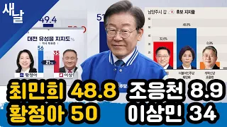[여론조사] 최민희 48.8% 조응천 8.9% / 황정아 50% 이상민 34%