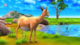 हिरण का बच्चा बंदर और शेर का हमला Hiran Bandar aur Sher Ki Kahani Deer and Lion