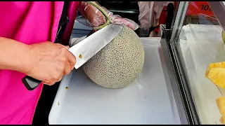 남대문 과일 자르기 달인 ,신선한 과일가게 / Fruit cutting skills - watermelon, pineapple, melon / korean street food