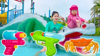 Changcady và trò chơi súng phun nước cùng Cam Cam, giải cứu con cua khỏi cá sấu