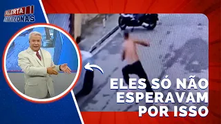 ATACARAM MAS NÃO ESPERAVAM QUE TINHA UM POLICIAL MILITAR LÁ FORA