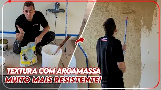 TEXTURA PARA ÁREA EXTERNA FEITO COM ARGAMASSA E CORANTE XADREZ - ECONOMIZE SEM PERDER A QUALIDADE!