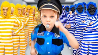 Dasha Police Adventures with Five Monkeys | Leuk politie-avontuur voor kinderen 🚔🐵
