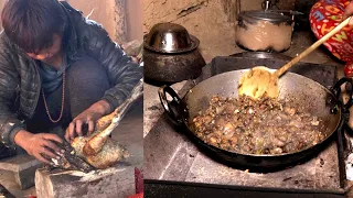 Chicken curry with local Rice || Cooking & Eating ||