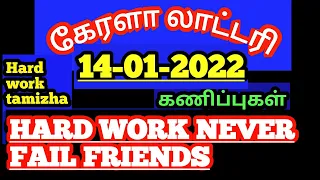 KERALA LOTTERY/14-01-2022/TODAY GUESSINGS FRIENDS