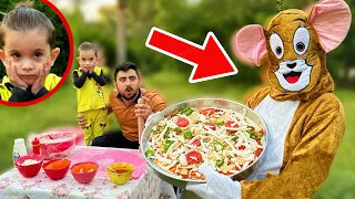 توم وجيري سرقوا البيتزا من الشيف علاء !! ( زعل كتير.. )
