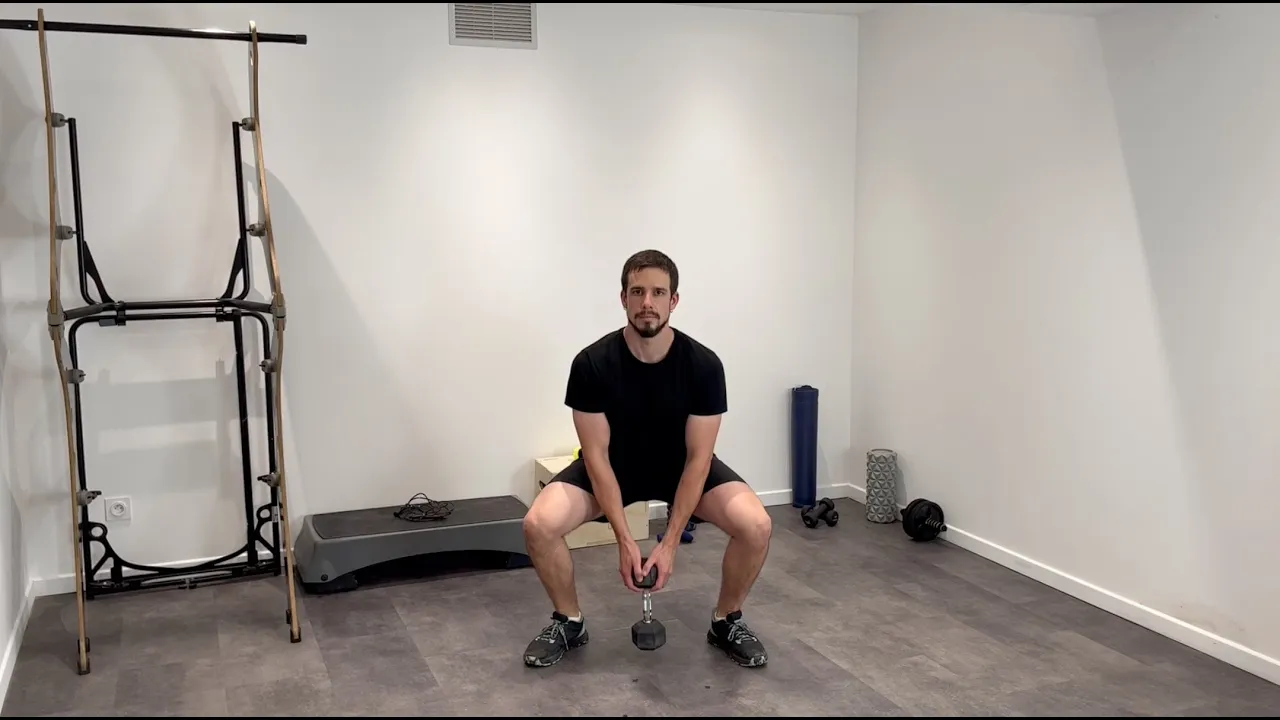 Image Squat pulse avec haltère