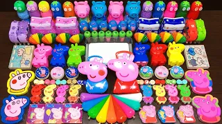PEPPA PIG Slime !! Mixing Random Things into Glossy Slime - Satisfying video #855
