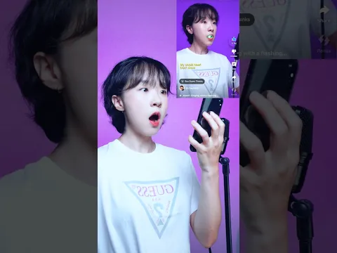 #part1 Singing 'Makeba' with a flashing mouthpiece❓