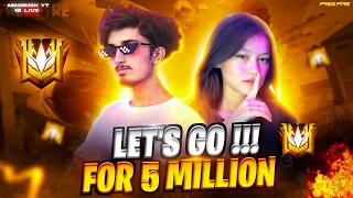 🔴LIVE🔴GO FOR 5M 💖 BR RANK SEASON -39 GRANDMASTER LOBBY WITH @KUSUMYT 🥵😈#freefirelive#shortsfeed