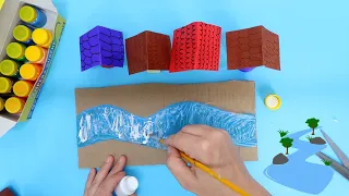 como fazer rio para maquete