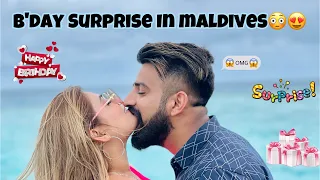 B'day Surprise In Maldives🌊😍 SwatiMonga | RajatBornstar #maldives #birthday #surprise #travelvlog