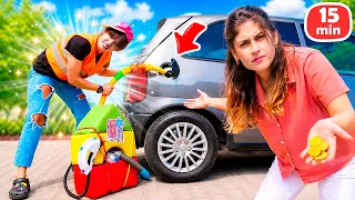 Ayşe'nin benzini bittiğinde benzinci Ümit'ten almaya çalışıyor! Çocuklar için.
